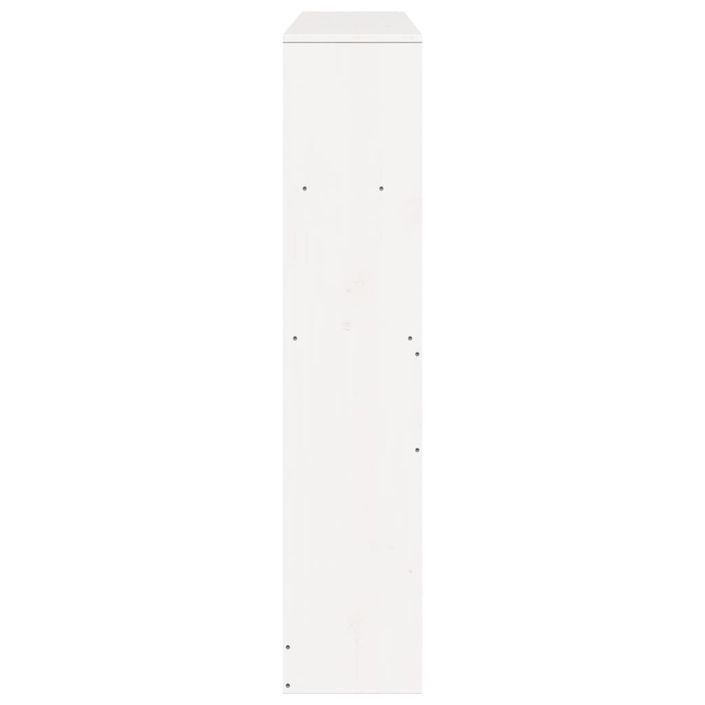 Tête de lit avec rangement blanc 120 cm bois massif de pin - Photo n°5