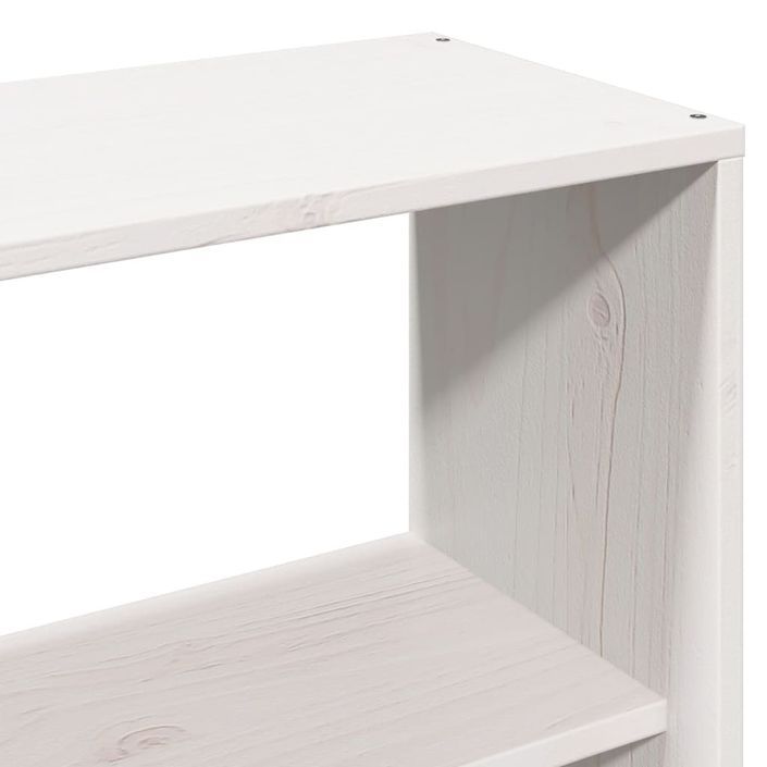 Tête de lit avec rangement blanc 120 cm bois massif de pin - Photo n°8