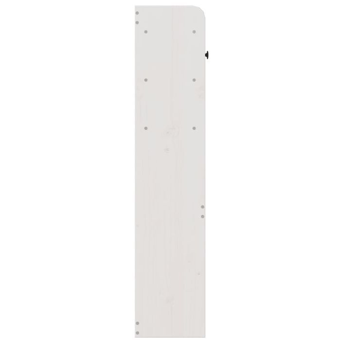 Tête de lit avec rangement blanc 135 cm bois massif de pin - Photo n°5