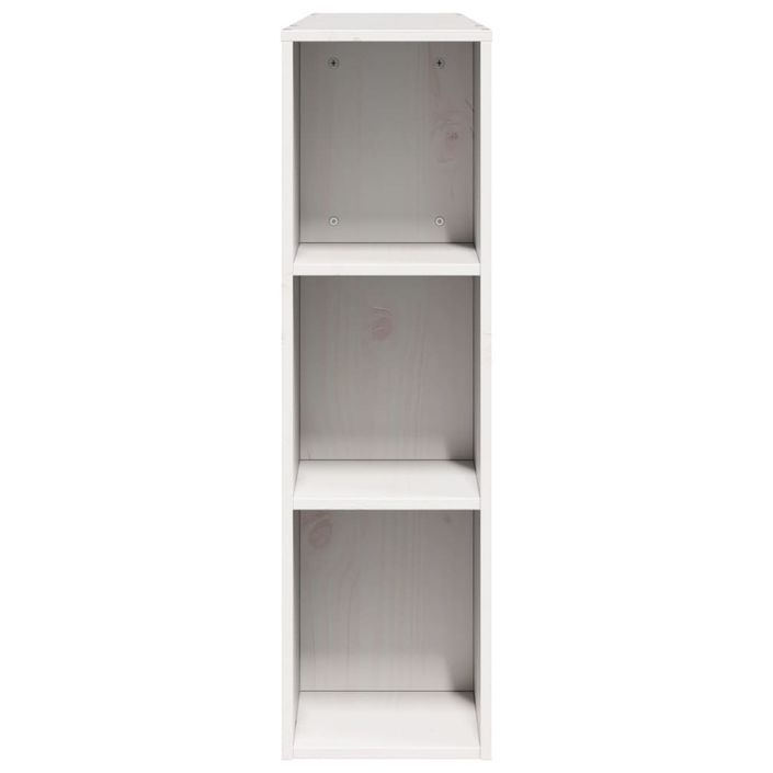 Tête de lit avec rangement blanc 135 cm bois massif de pin - Photo n°5