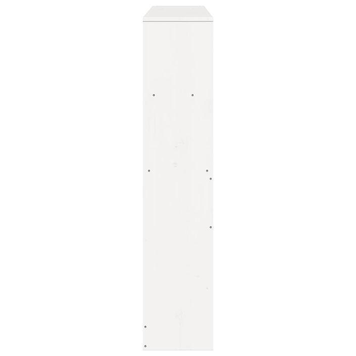 Tête de lit avec rangement blanc 135 cm bois massif de pin - Photo n°5