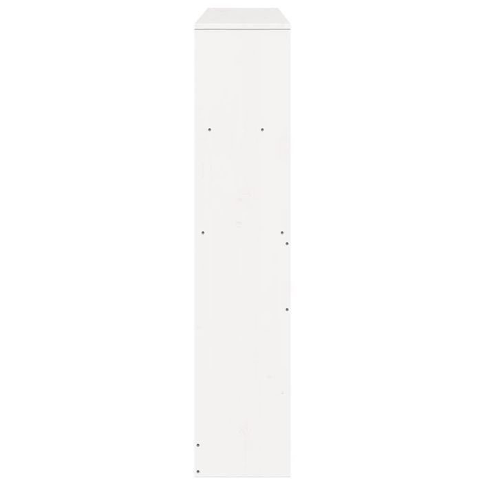 Tête de lit avec rangement blanc 140 cm bois massif de pin - Photo n°5