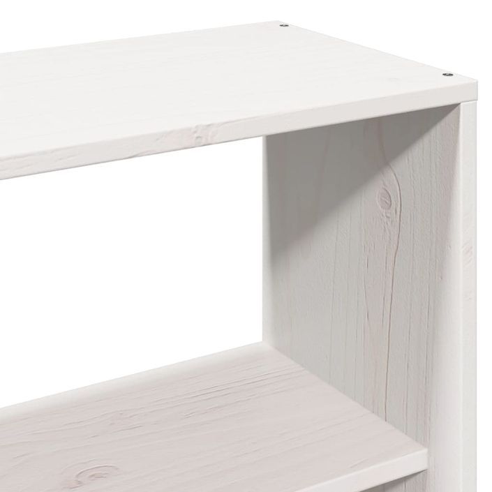 Tête de lit avec rangement blanc 150 cm bois massif de pin - Photo n°8