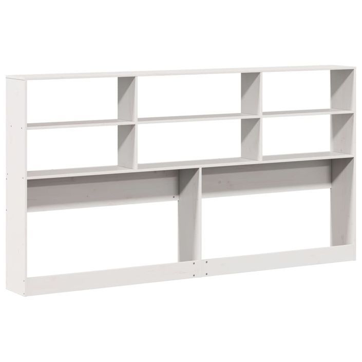 Tête de lit avec rangement blanc 180 cm bois massif de pin - Photo n°6