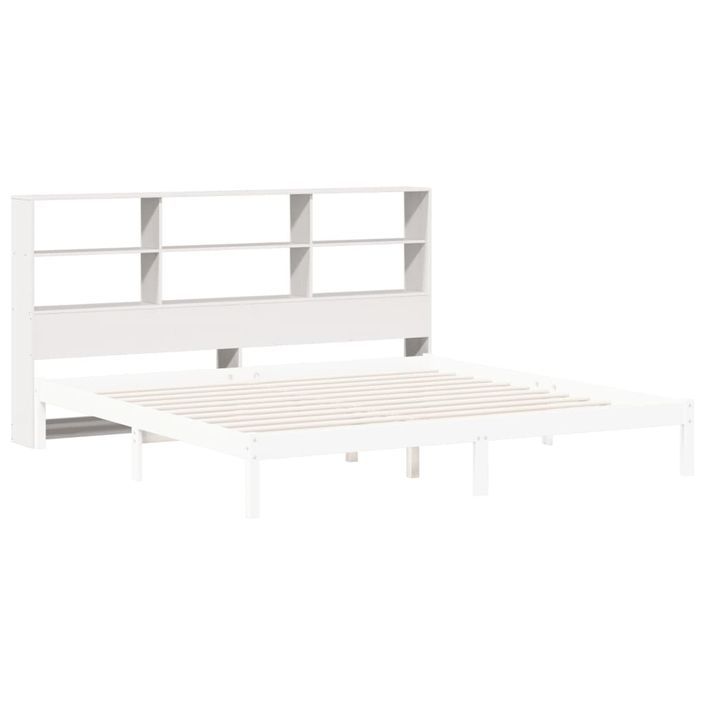 Tête de lit avec rangement blanc 180 cm bois massif de pin - Photo n°7