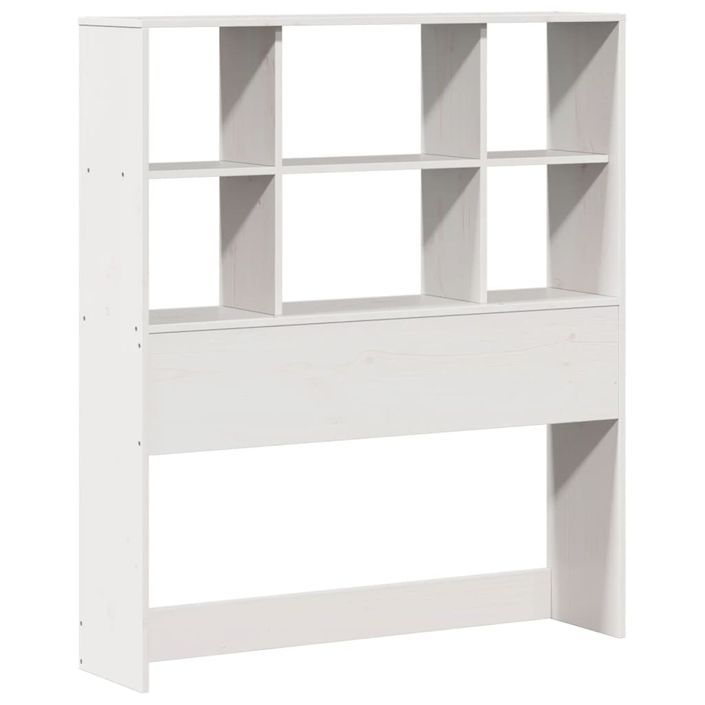 Tête de lit avec rangement blanc 75 cm bois massif de pin - Photo n°3