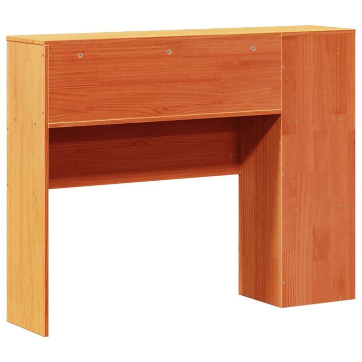 Tête de lit avec rangement cire marron 100cm bois massif de pin - Photo n°6