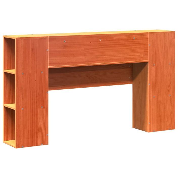 Tête de lit avec rangement cire marron 120cm bois massif de pin - Photo n°6