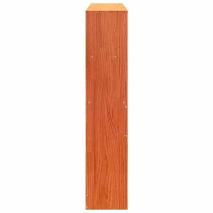 Tête de lit avec rangement cire marron 140cm bois massif de pin - Photo n°5