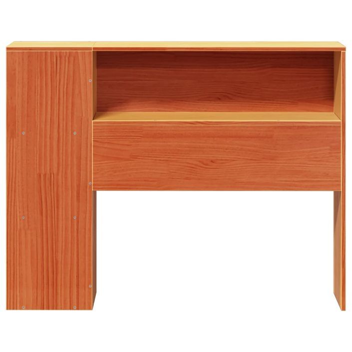 Tête de lit avec rangement cire marron 75 cm bois massif de pin - Photo n°4