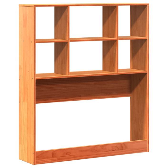 Tête de lit avec rangement cire marron 75 cm bois massif de pin - Photo n°6