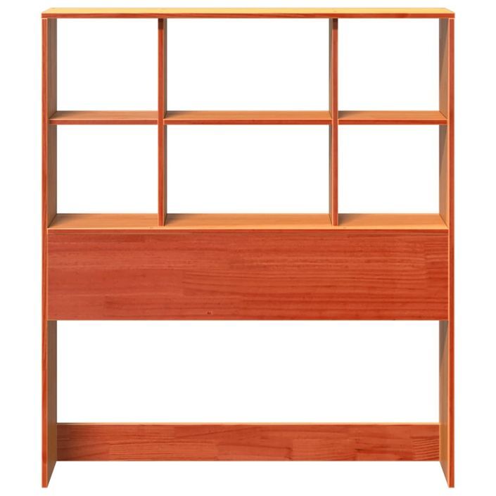 Tête de lit avec rangement cire marron 90 cm bois massif de pin - Photo n°4