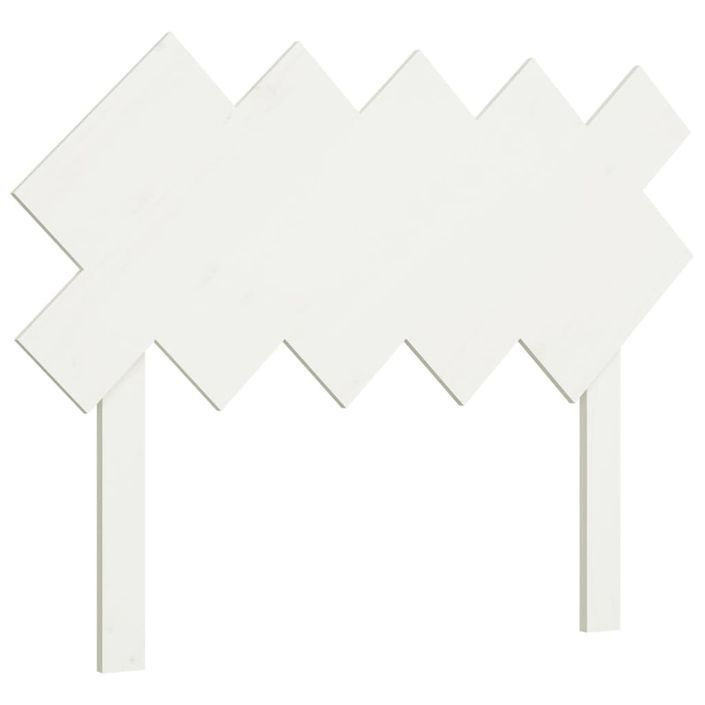 Tête de lit Blanc 104x3x80,5 cm Bois massif de pin - Photo n°2