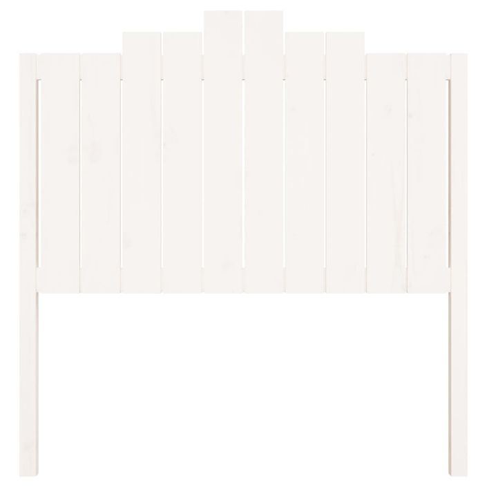 Tête de lit Blanc 106x4x110 cm Bois massif de pin - Photo n°4