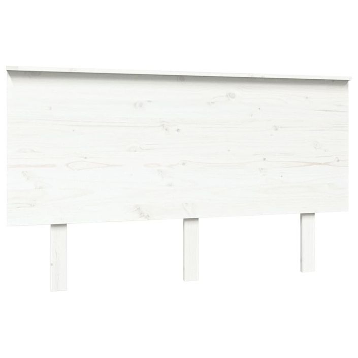 Tête de lit Blanc 139x6x82,5 cm Bois massif de pin - Photo n°2