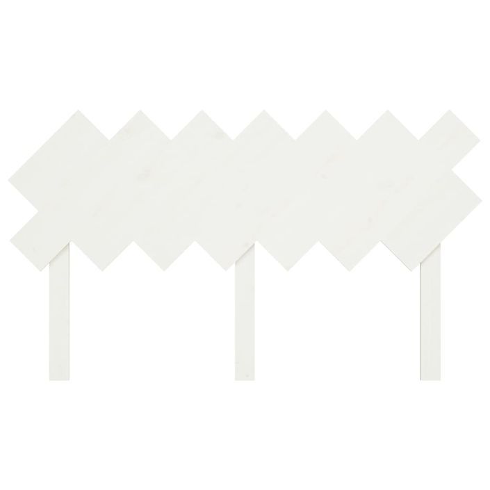 Tête de lit Blanc 151,5x3x81 cm Bois massif de pin - Photo n°4