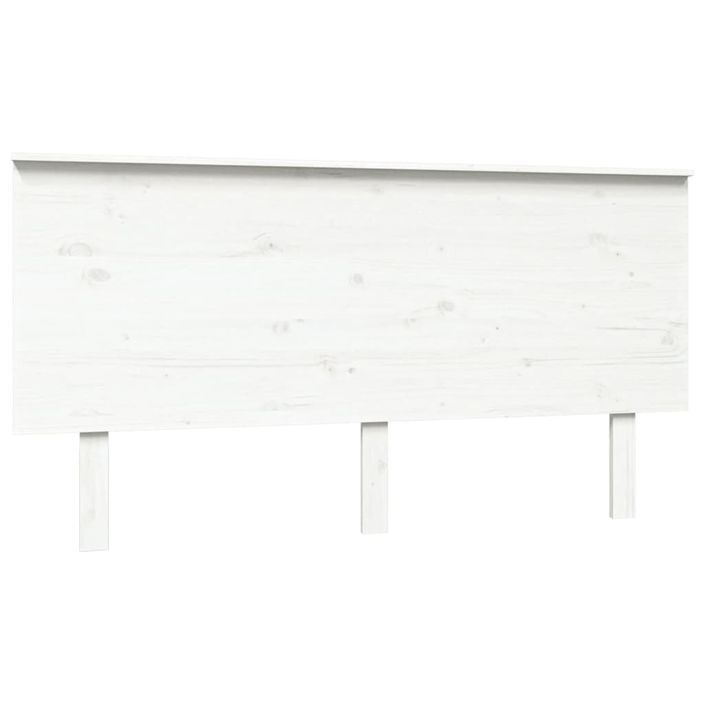 Tête de lit Blanc 154x6x82,5 cm Bois massif de pin - Photo n°2