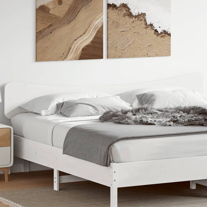 Tête de lit blanc 180 cm bois massif de pin - Photo n°1