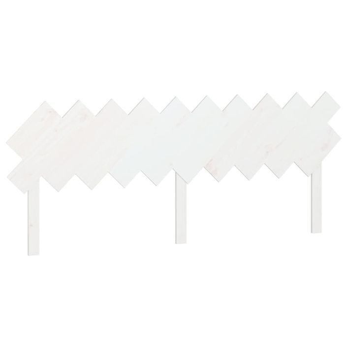 Tête de lit Blanc 196x3x80,5 cm Bois massif de pin - Photo n°2