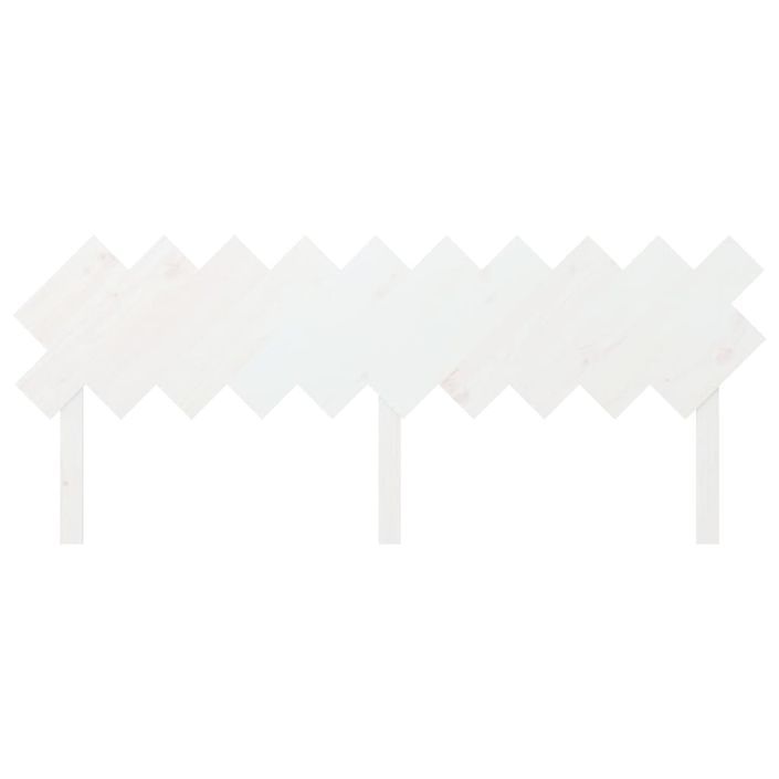 Tête de lit Blanc 196x3x80,5 cm Bois massif de pin - Photo n°4