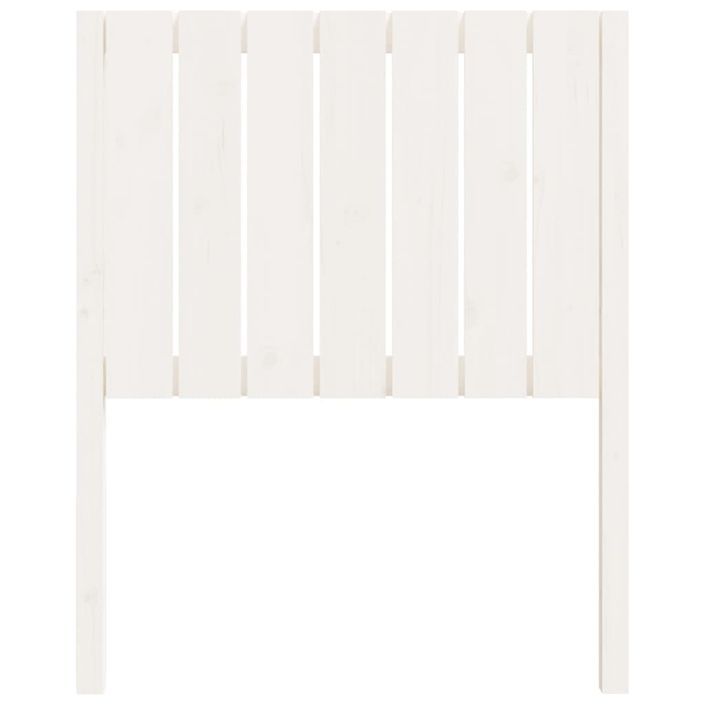 Tête de lit Blanc 80,5x4x100 cm Bois massif de pin 2 - Photo n°4