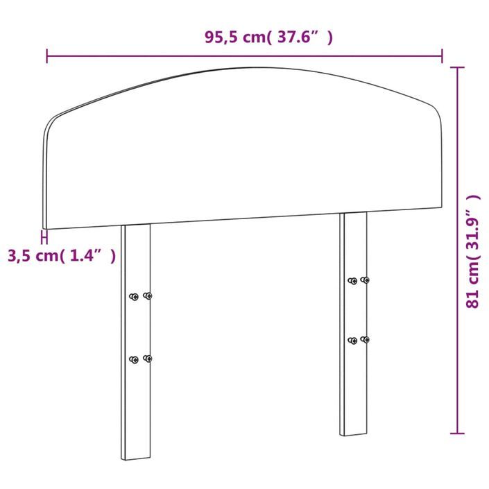 Tête de lit blanc 90 cm bois massif de pin - Photo n°9