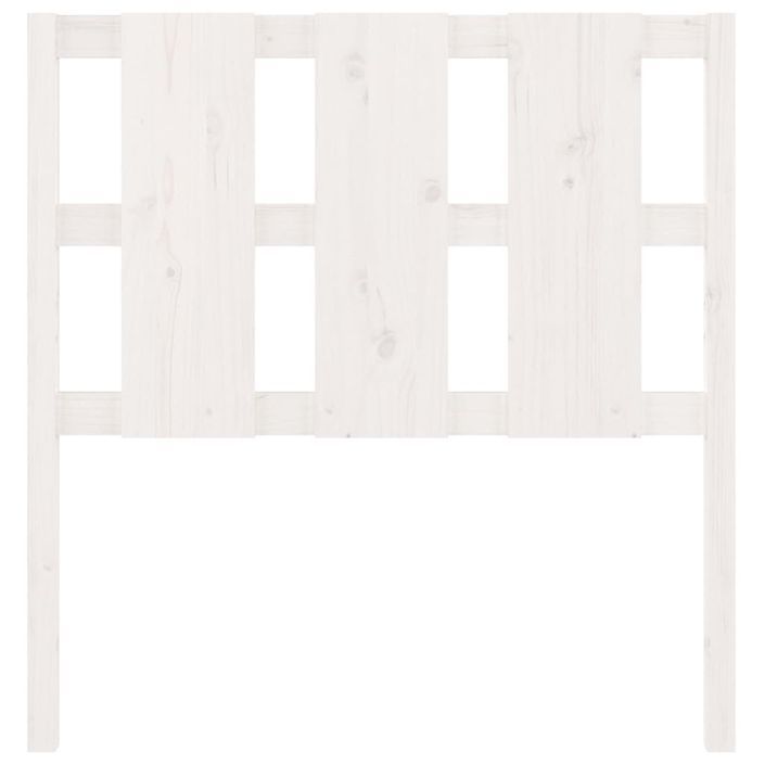 Tête de lit Blanc 95,5x4x100 cm Bois massif de pin 3 - Photo n°3