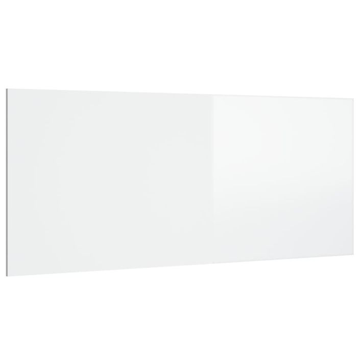 Tête de lit Blanc brillant 200x1,5x80 cm Bois d'ingénierie - Photo n°2