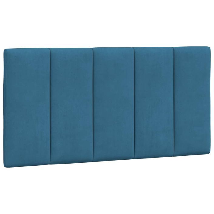 Tête de lit bleu 100 cm velours Bino - Photo n°1
