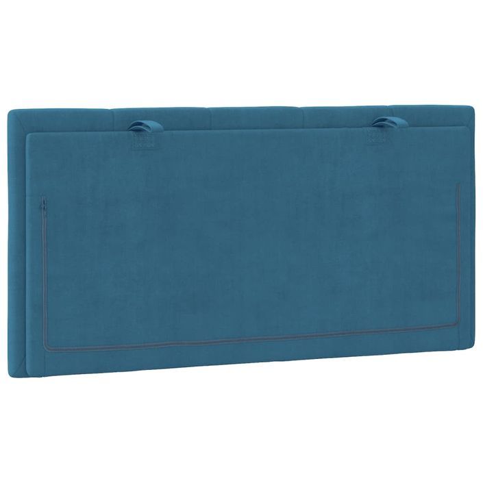 Tête de lit bleu 100 cm velours Bino - Photo n°7