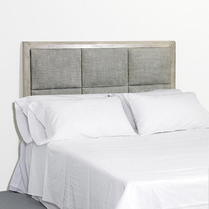 Tête de lit bois massif grisé et finition voilée Gery 160 cm - Photo n°1