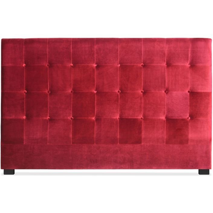 Tête de lit capitonnée Velours Rouge 180 Luxa - Photo n°1
