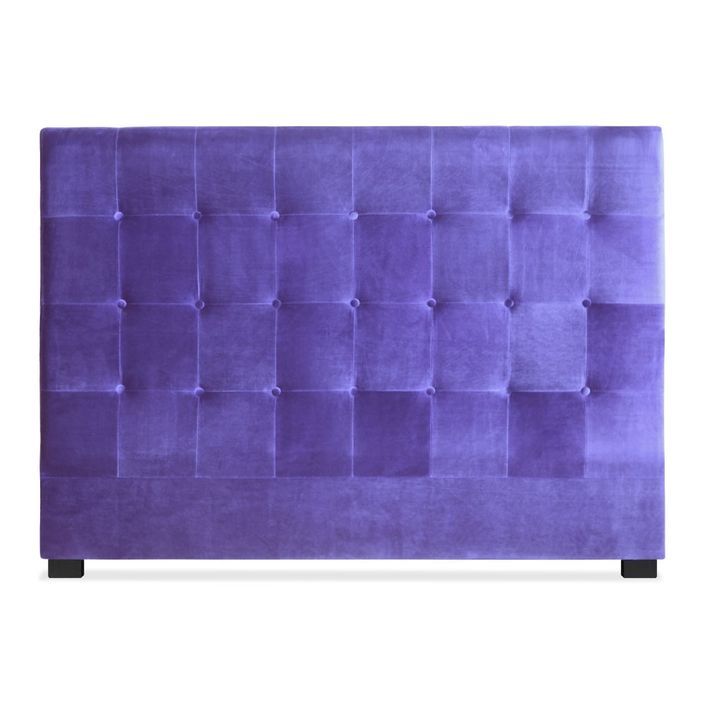 Tête de lit capitonnée Velours Violet 160 Luxa - Photo n°2