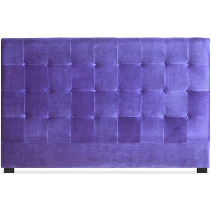 Tête de lit capitonnée Velours Violet 180 Luxa - Photo n°2