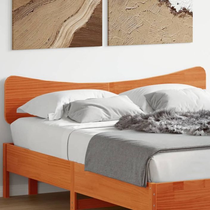 Tête de lit cire marron 150 cm bois massif de pin - Photo n°1
