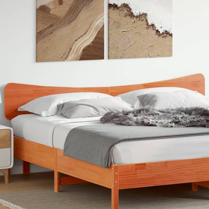 Tête de lit cire marron 180 cm bois massif de pin - Photo n°1