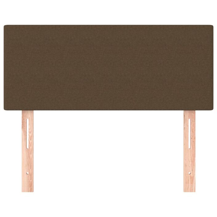 Tête de lit Marron Foncé 100x5x78/88 cm Tissu - Photo n°3