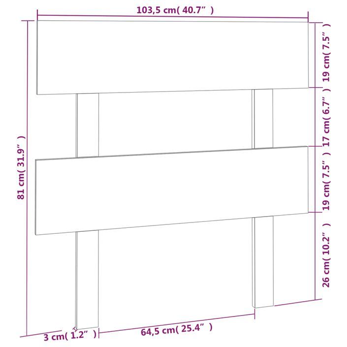 Tête de lit Marron miel 103,5x3x81 cm Bois massif de pin - Photo n°6