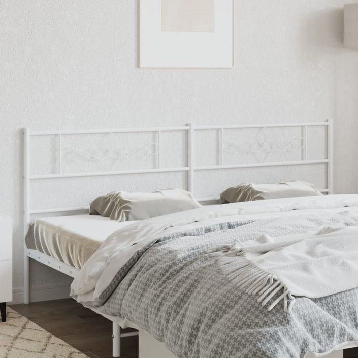 Tête de lit métal blanc 180 cm - Photo n°1