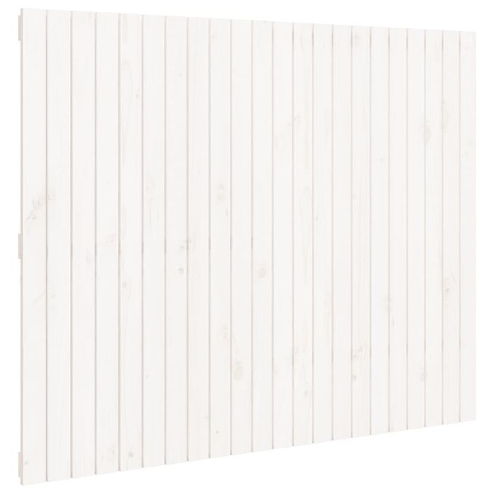 Tête de lit murale Blanc 140x3x110 cm Bois massif de pin - Photo n°1