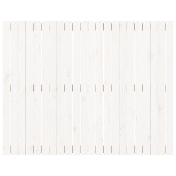 Tête de lit murale Blanc 140x3x110 cm Bois massif de pin - Photo n°4