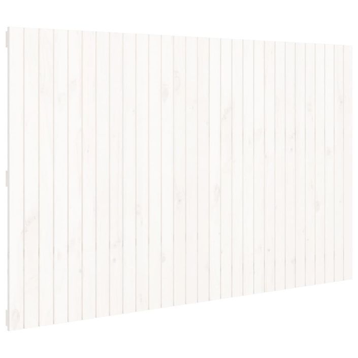 Tête de lit murale Blanc 185x3x110 cm Bois massif de pin - Photo n°1