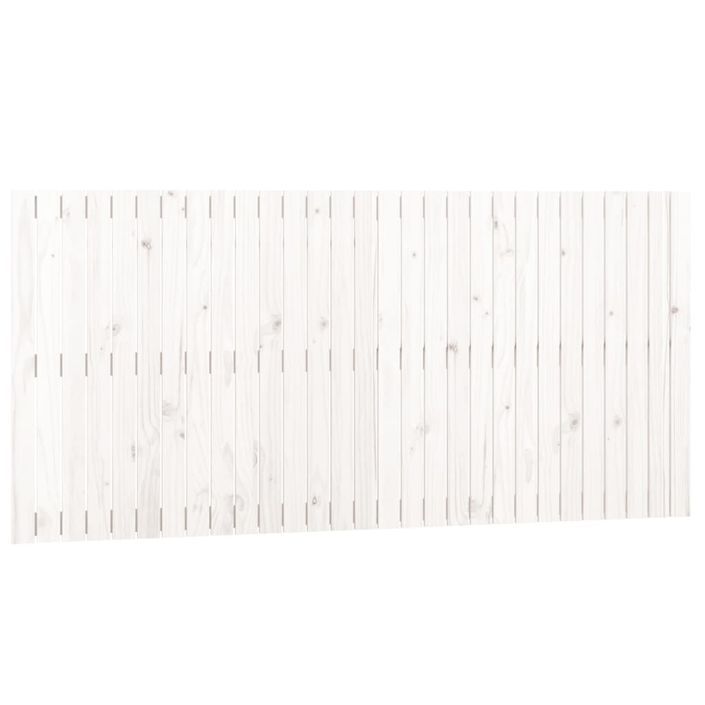 Tête de lit murale Blanc 185x3x90 cm Bois massif de pin - Photo n°2