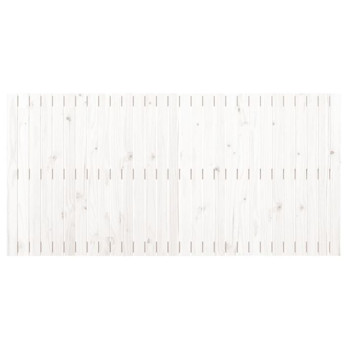 Tête de lit murale Blanc 185x3x90 cm Bois massif de pin - Photo n°4