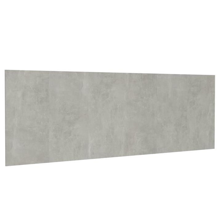 Tête de lit murale Gris béton 240x1,5x80 cm Bois d'ingénierie - Photo n°2