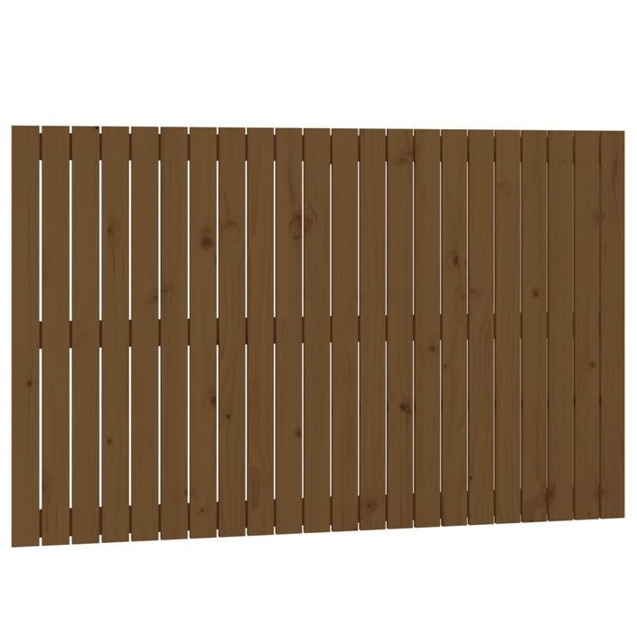 Tête de lit murale Marron miel 140x3x90 cm Bois massif de pin - Photo n°2