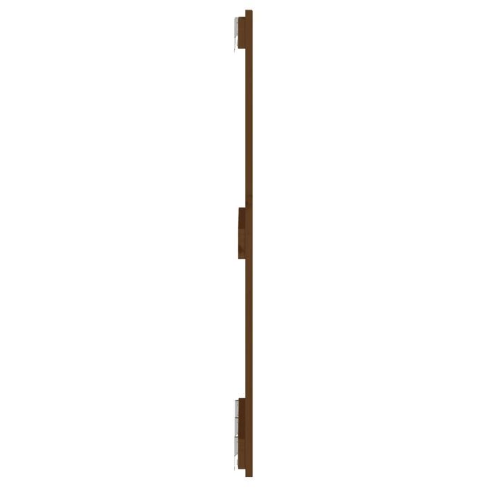 Tête de lit murale Marron miel 140x3x90 cm Bois massif de pin - Photo n°5