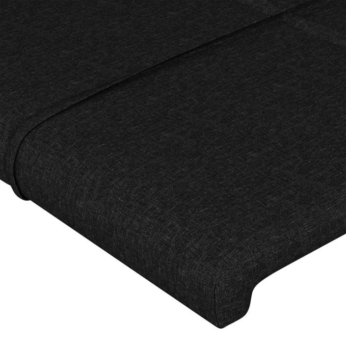 Tête de lit Noir 100x5x78/88 cm Tissu - Photo n°4