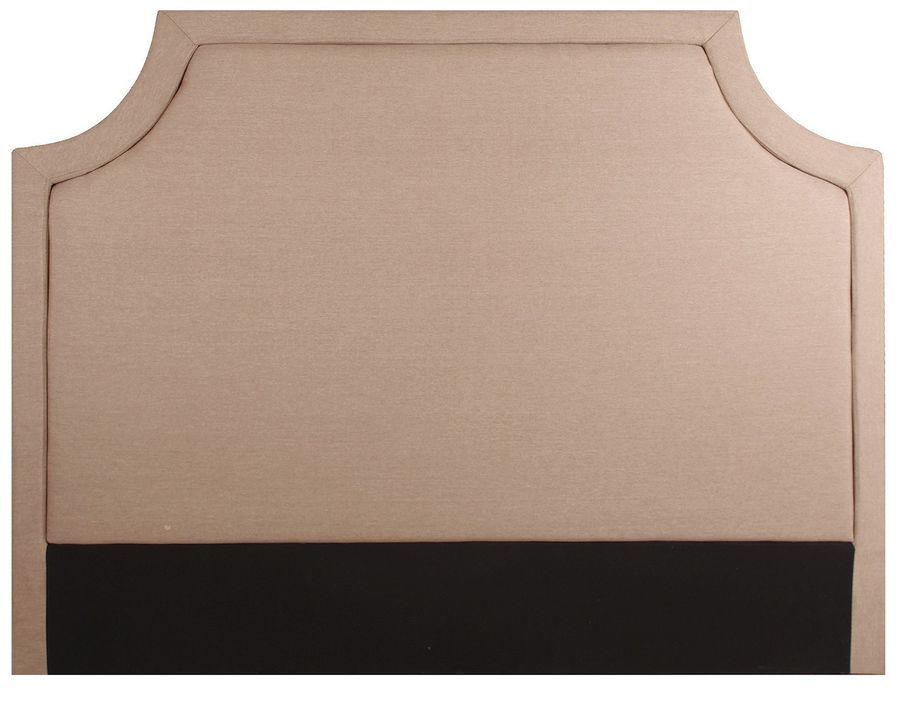 Tête de lit pin massif et tissu beige Tako 160 cm - Photo n°1