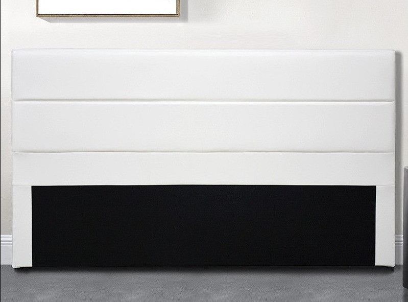 Tête de lit simili cuir blanc Vamax 140 cm - Photo n°1